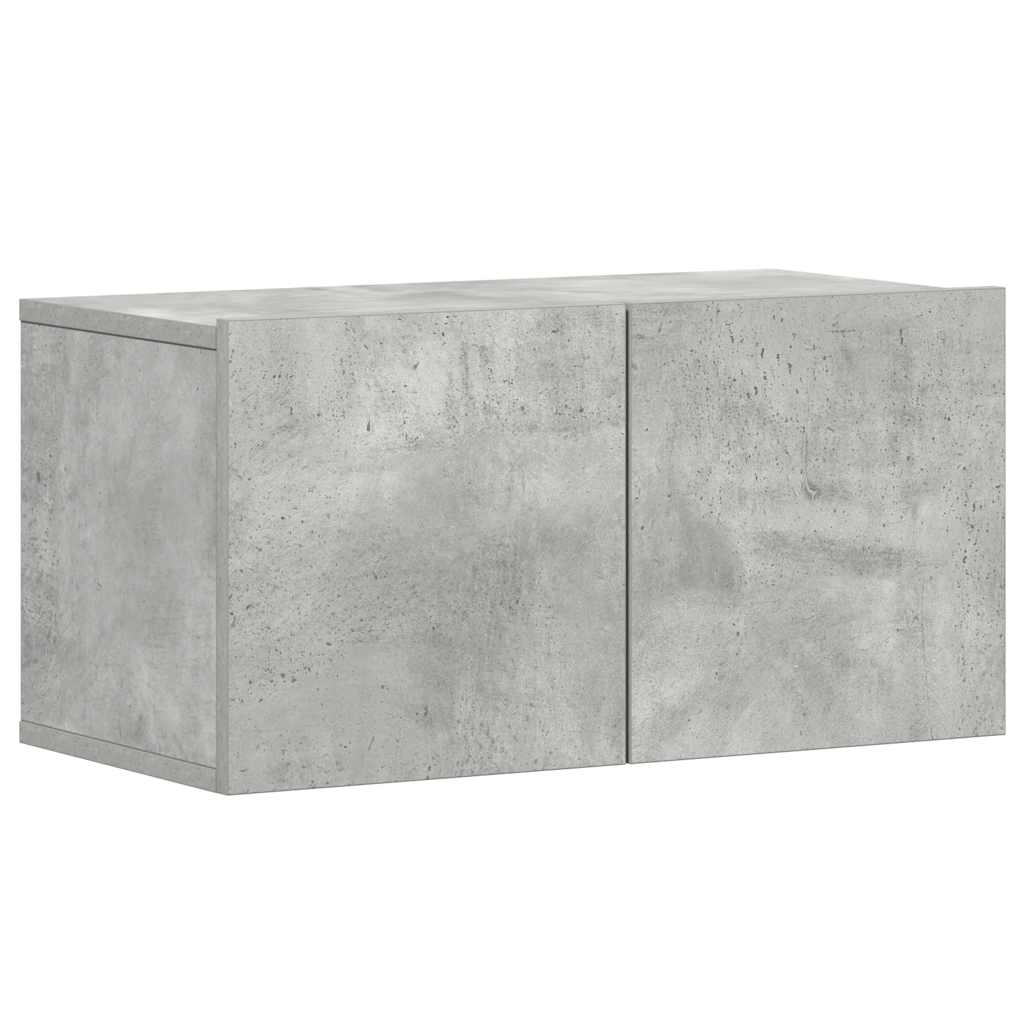 5 Pcs conjunto de móveis de TV contraplacado cinzento cimento