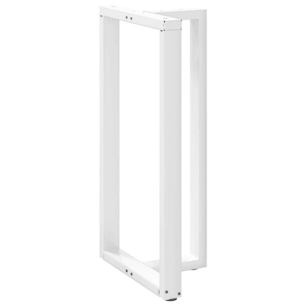 Pés de mesa de bar em forma de t, 2 peças, branco, 60x35x(110-111) cm, aço