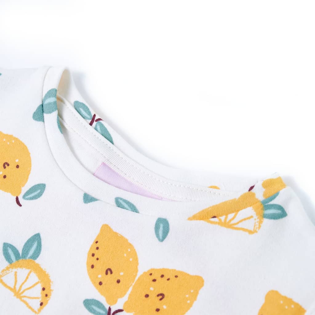 T-shirt infantil com cintura de atar cor cru 92