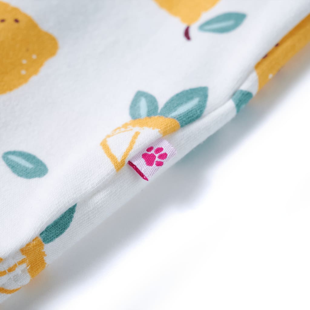 T-shirt infantil com cintura de atar cor cru 92