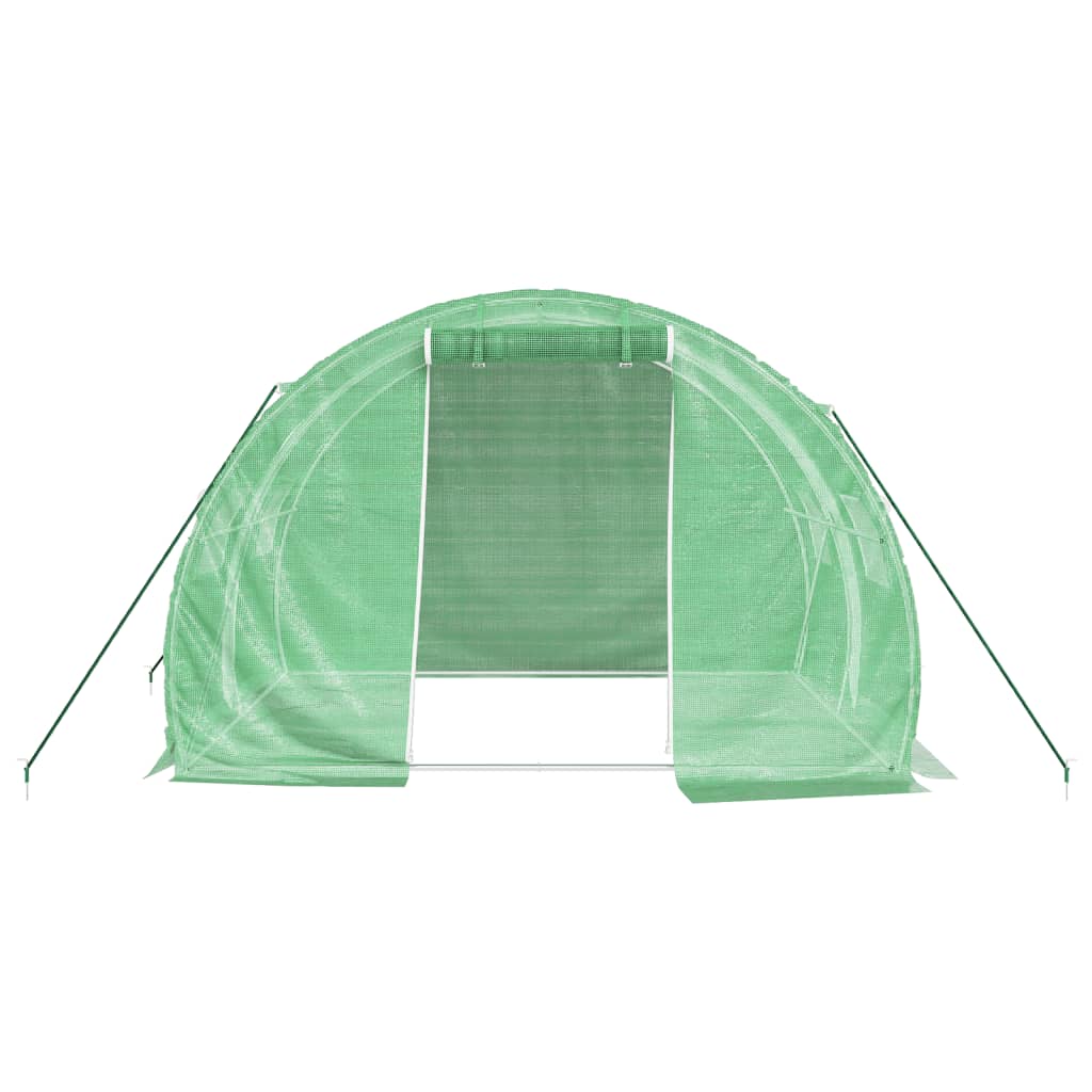 Estufa com estrutura de aço 6 m² 3x2x2 m verde