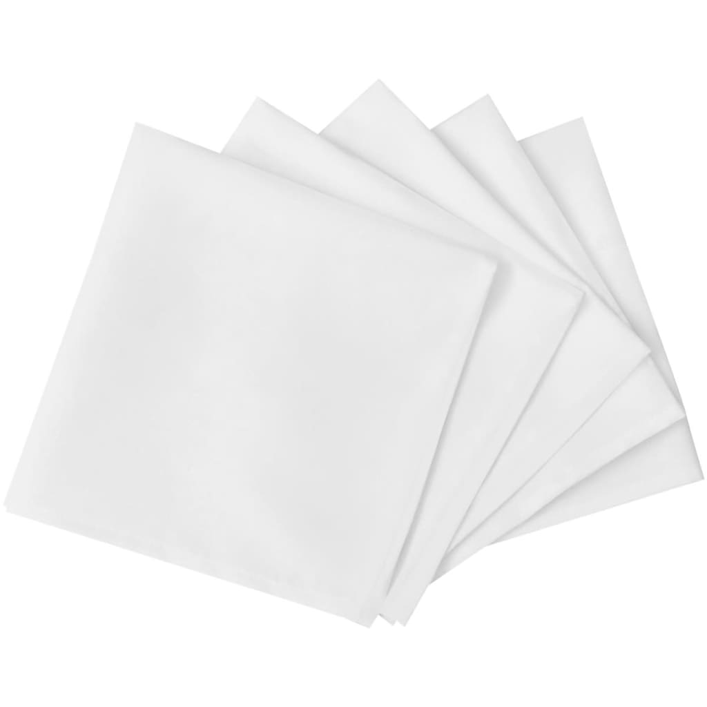 Conjunto de 100 guardanapos para jantar, branco 50 x 50