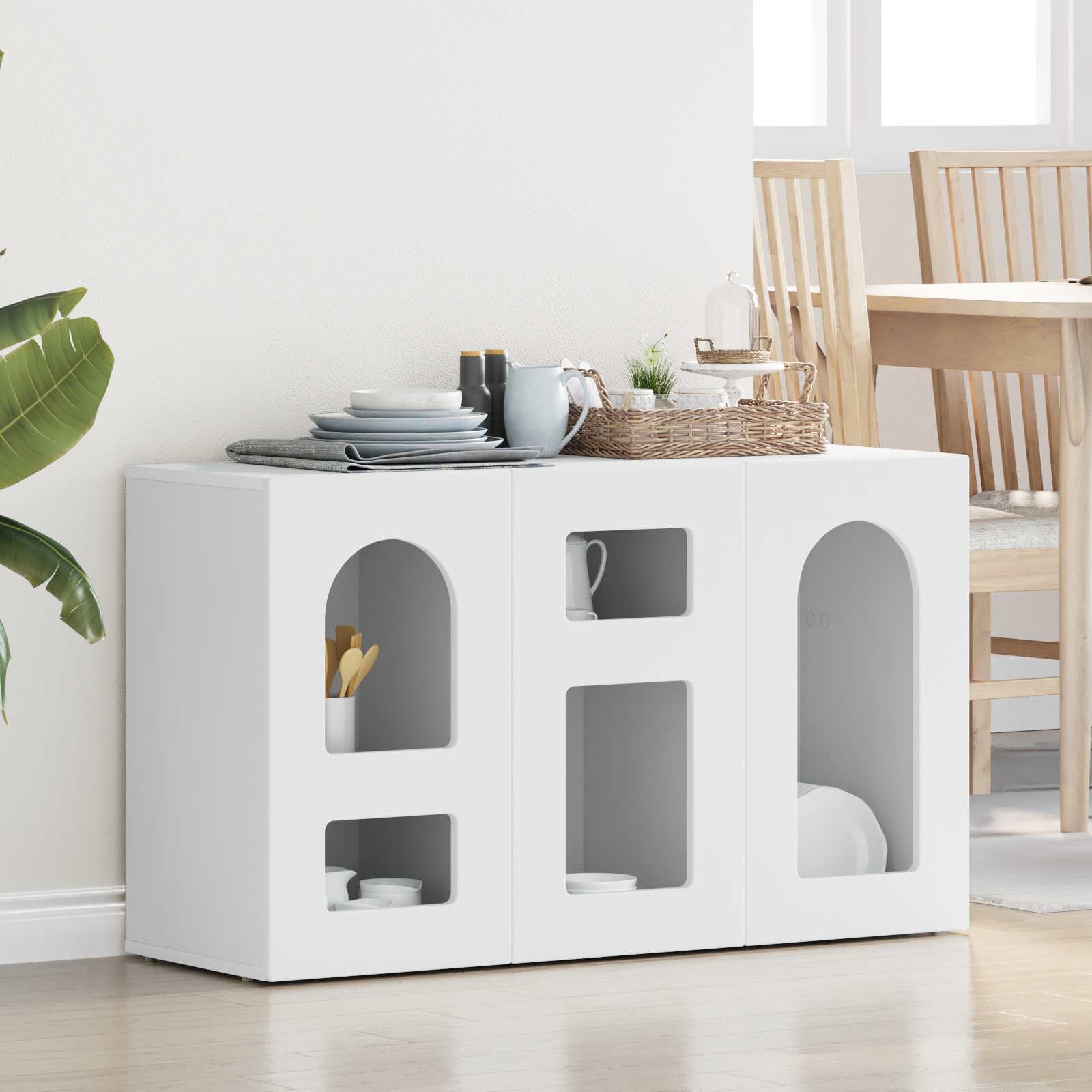 Buffet elst branco 100 x 35 x 59 cm derivados de madeira