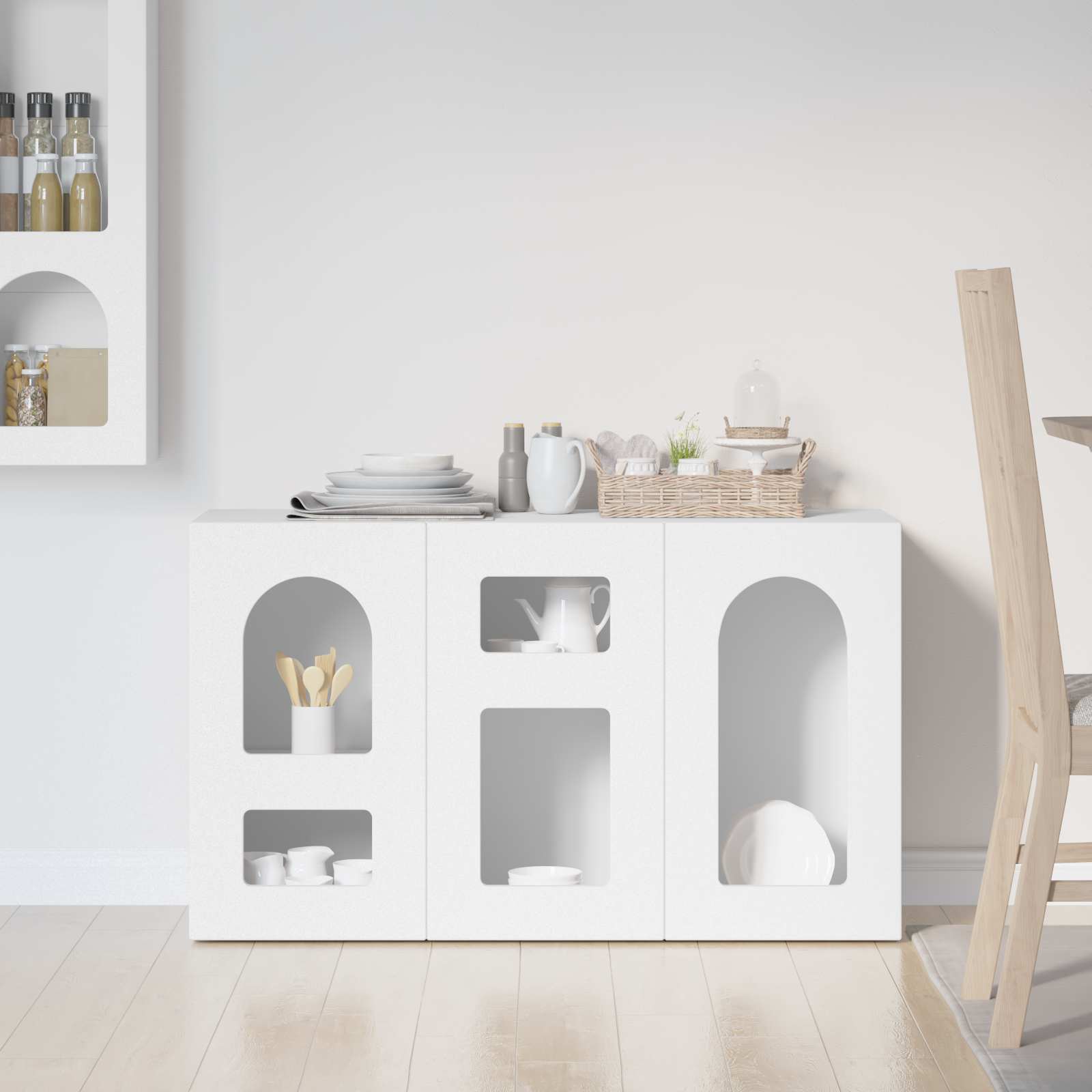 Buffet elst branco 100 x 35 x 59 cm derivados de madeira