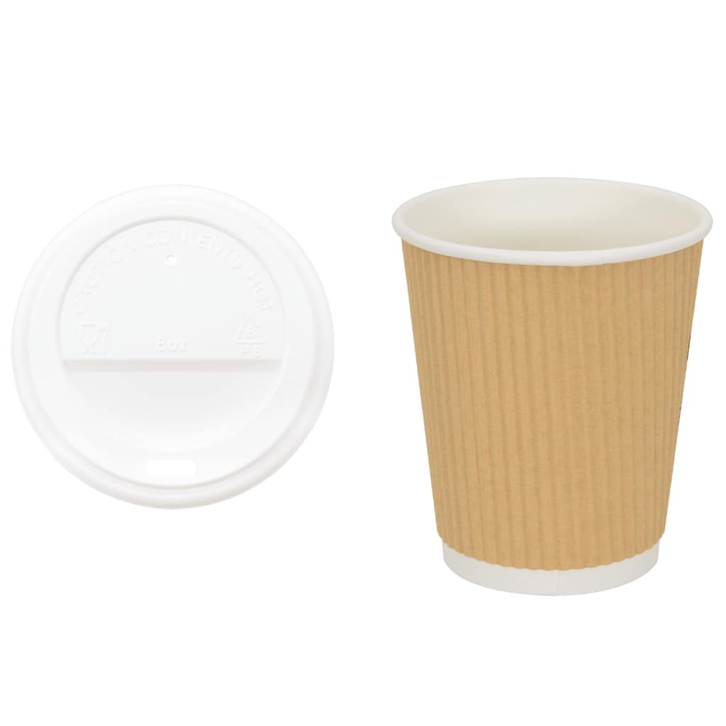 Copos de café de papel com tampas 1000 pcs 8oz 200ml
