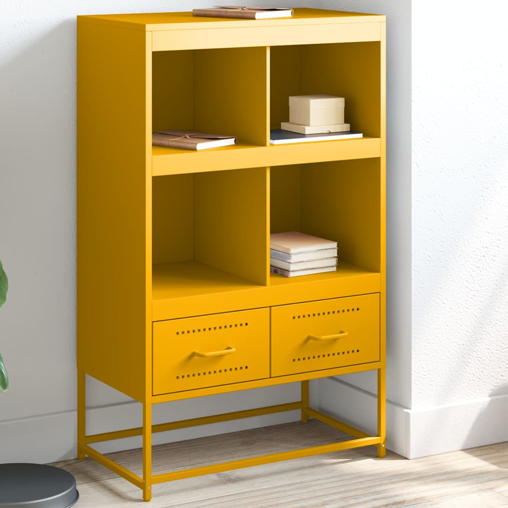 Móvel alto 68x39x111,5 cm aço amarelo mostarda