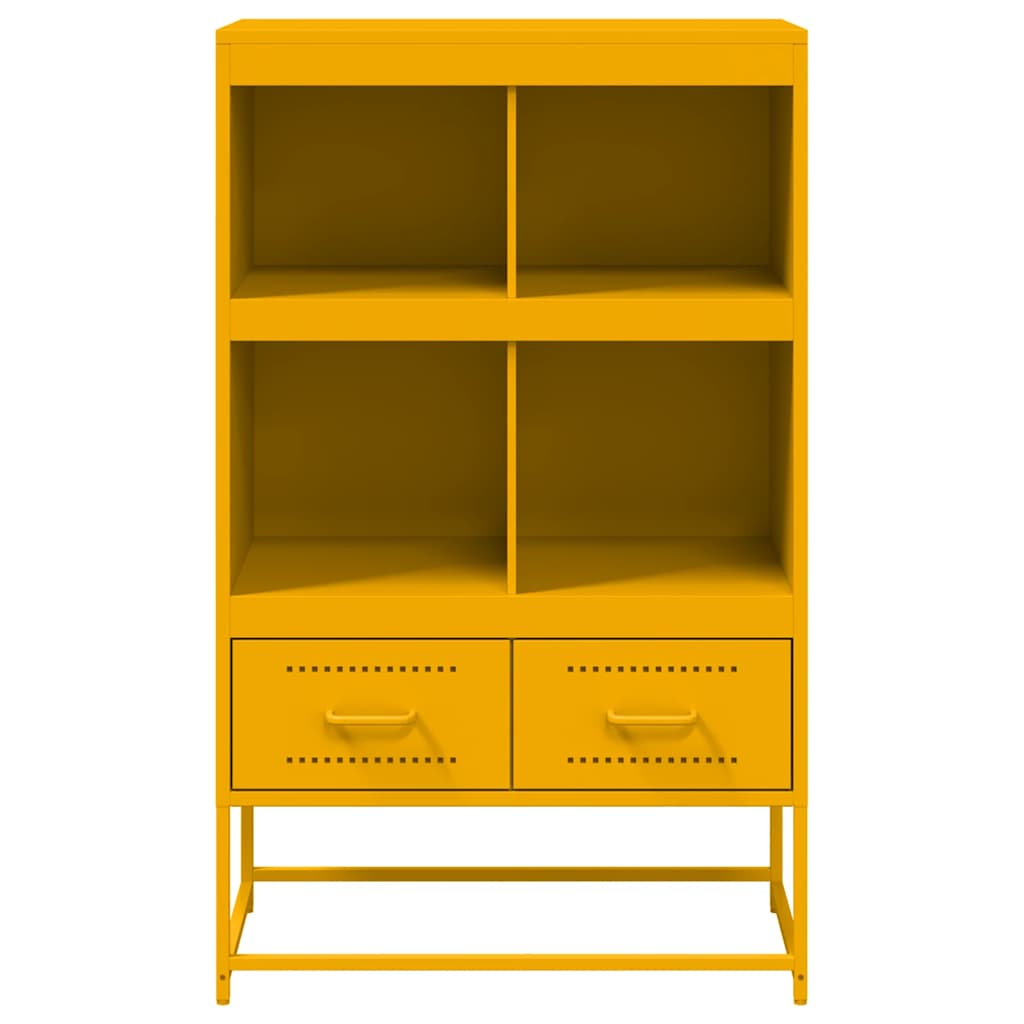 Móvel alto 68x39x111,5 cm aço amarelo mostarda