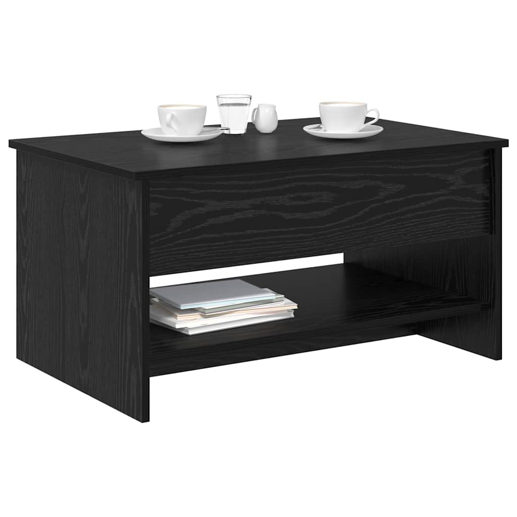 Mesa de centro carvalho preto 80 x 50,5 x 41,5 cm