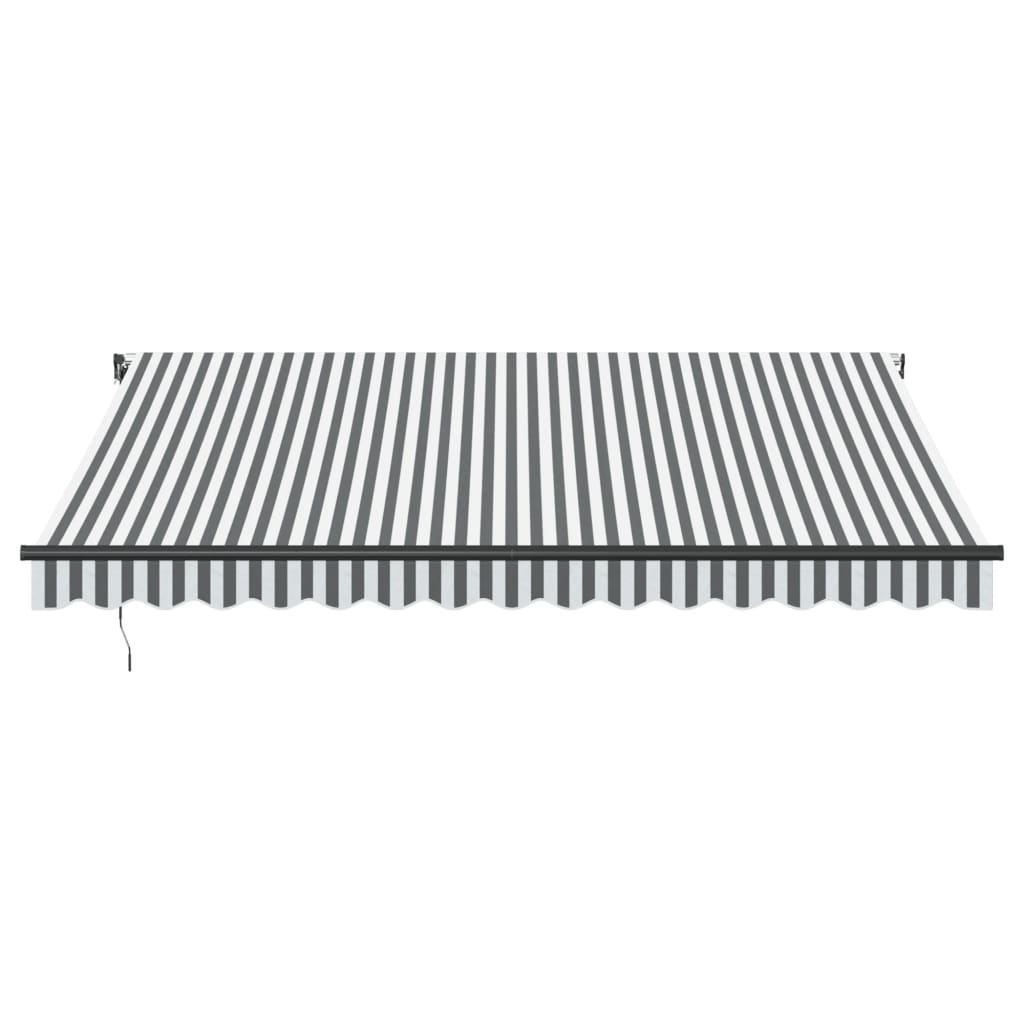 Toldo retrátil automático com leds 400x350 cm antracite/branco
