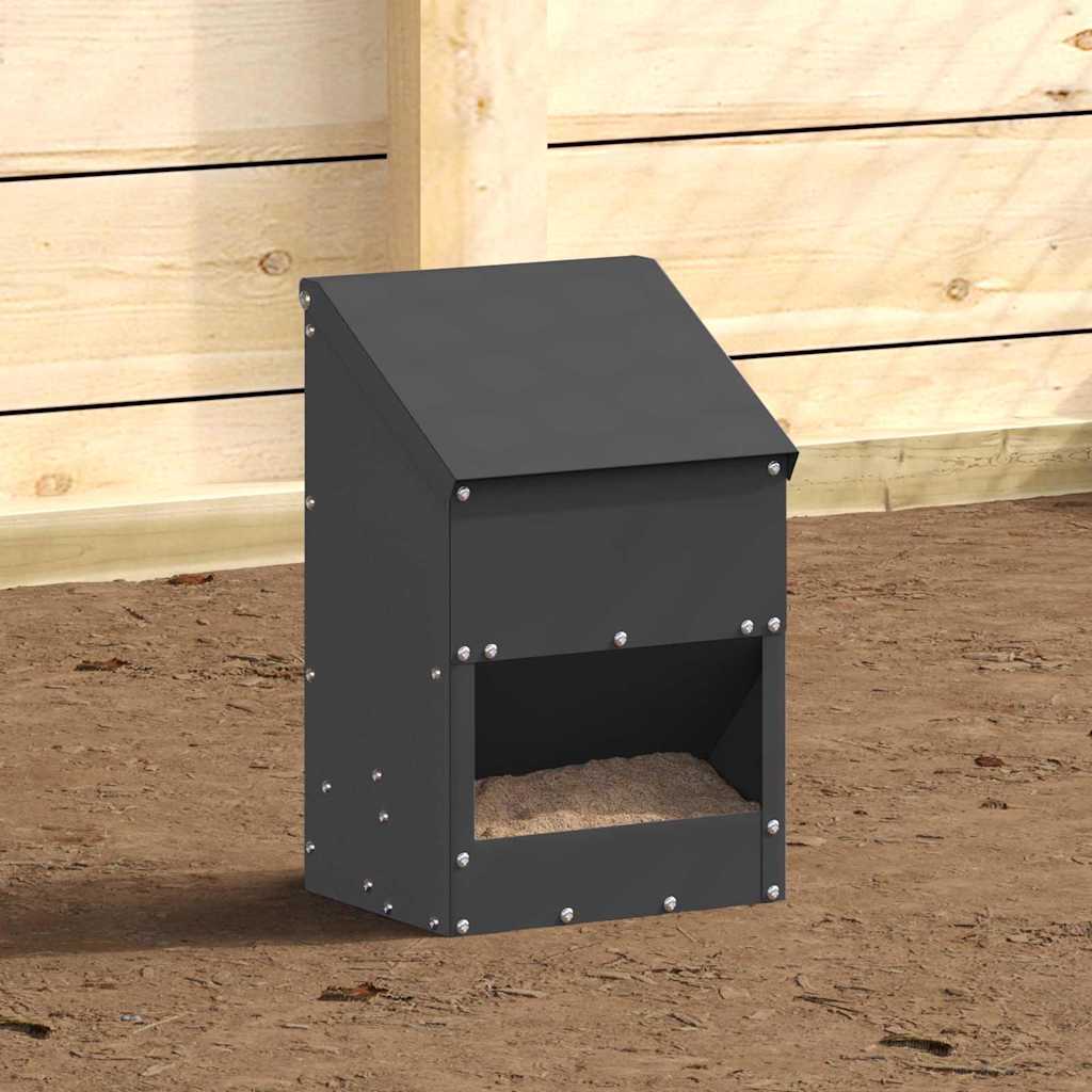 Comedouro para galinha preto 21 x 16 x 33 cm