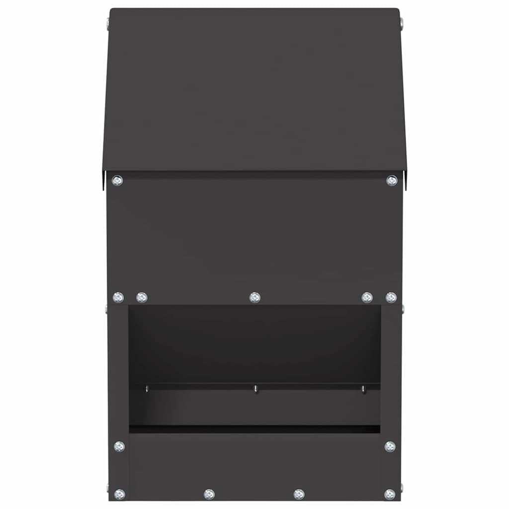 Comedouro para galinha preto 21 x 16 x 33 cm