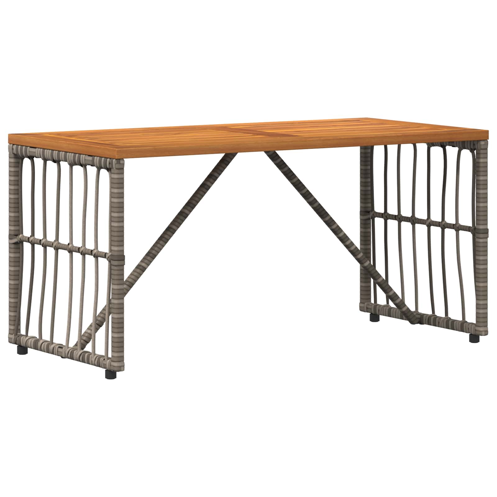 Mesa de exterior cinzento 80 x 40 x 40 cm