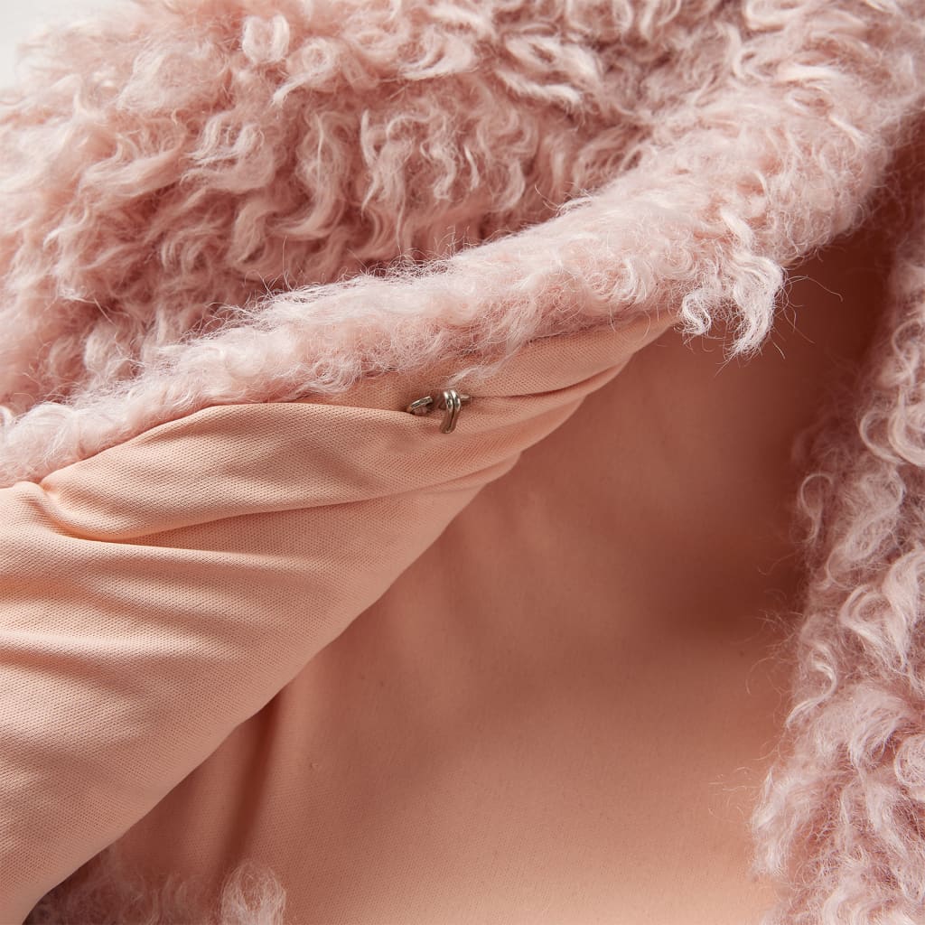 Colete de criança pelo sintético rosa-claro 92