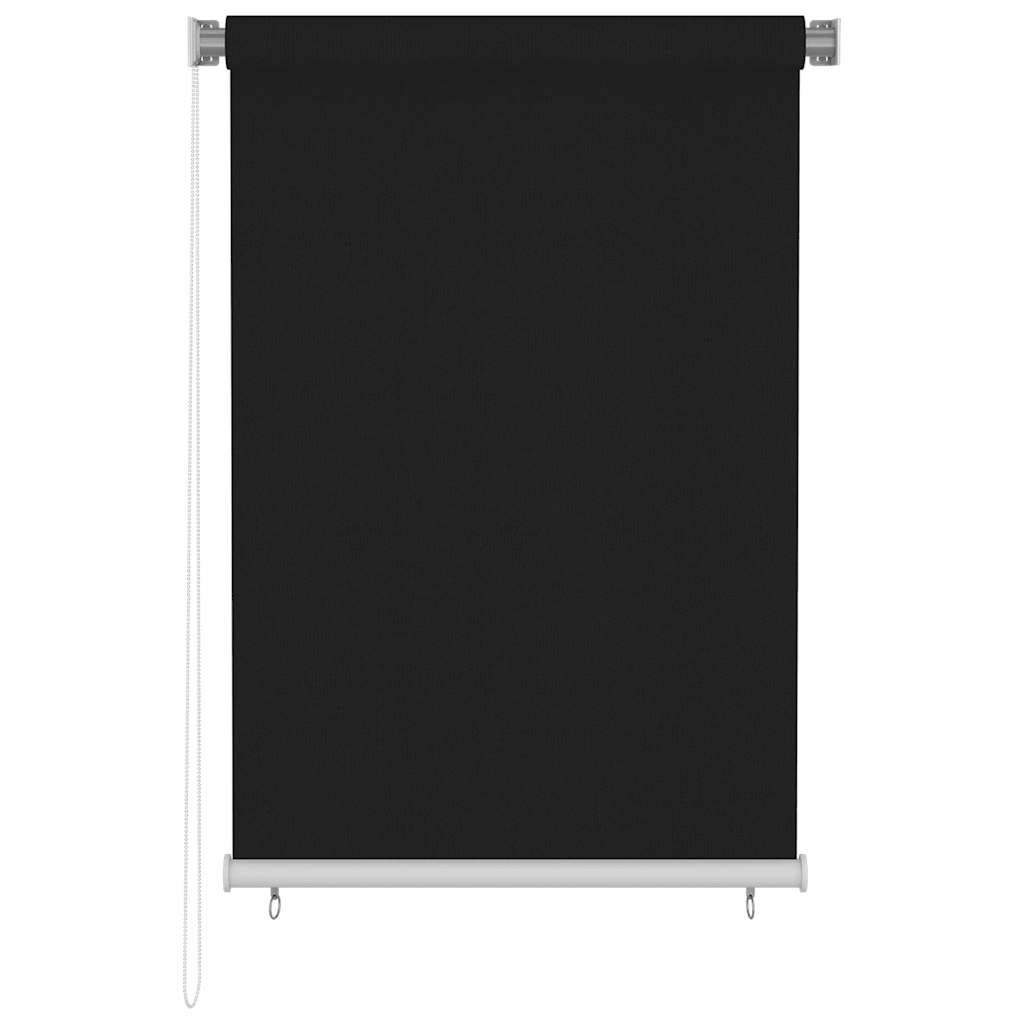 Estore de rolo para exterior 105 (l) x 140 (a) cm preto