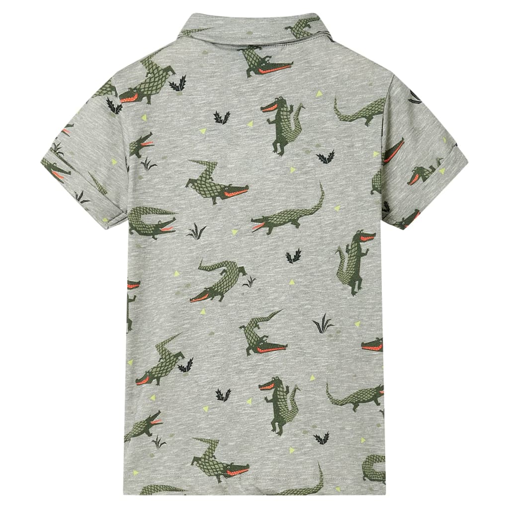Camisa para criança cor caqui-claro mesclado 104