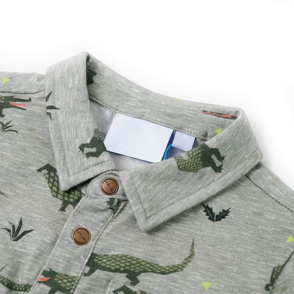 Camisa para criança cor caqui-claro mesclado 104