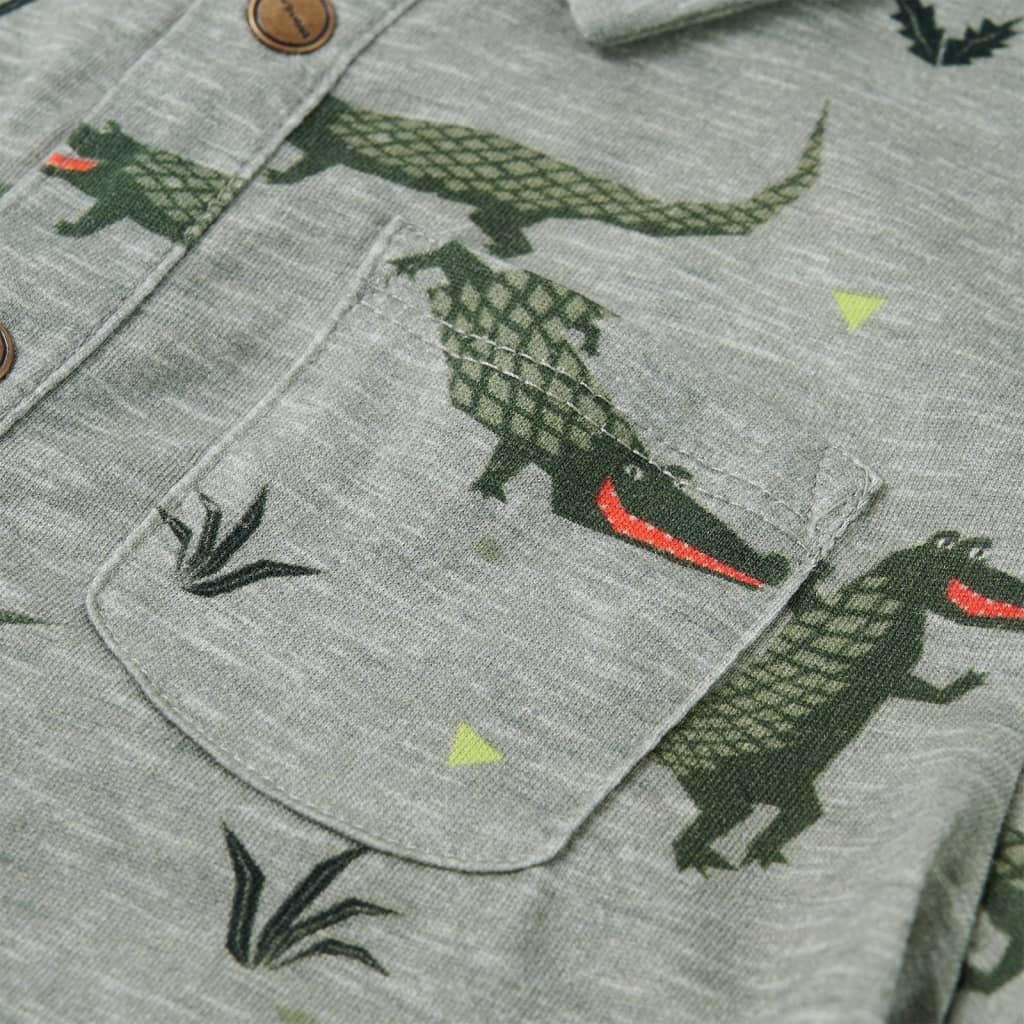 Camisa para criança cor caqui-claro mesclado 104