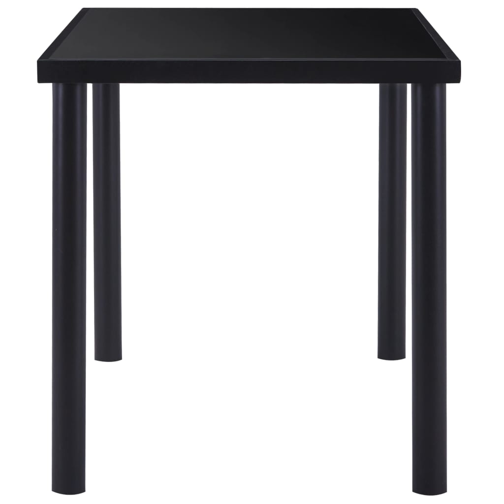 Mesa de jantar 140x70x75 cm vidro temperado preto