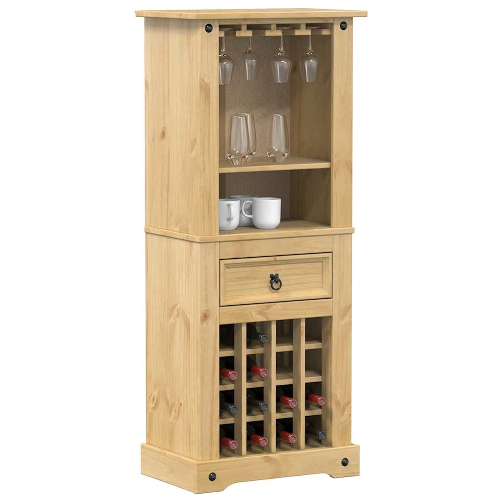 Garrafeira corona 56x35x134,5 cm madeira de pinho maciça