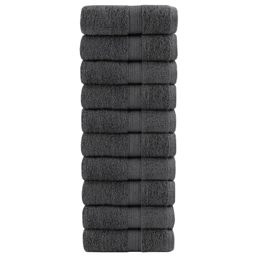 Toalhas de bidé premium solund 10pcs 30x50cm 600 gsm antracite