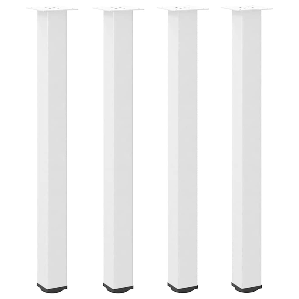 Pés para mesa de bar 4 peças, branco, 90-92 cm, aço