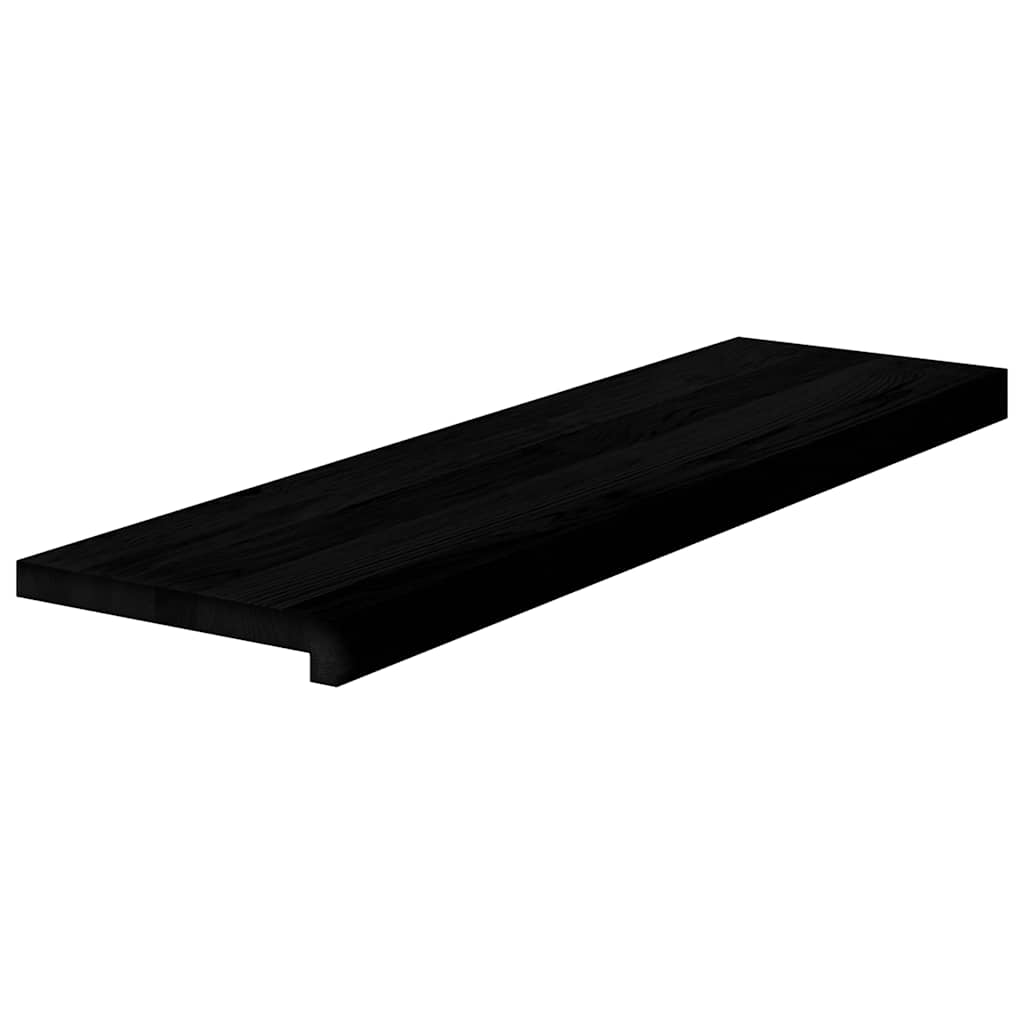 Tapetes de escada 8 pcs 90x30x2 cm carvalho castanho-preto