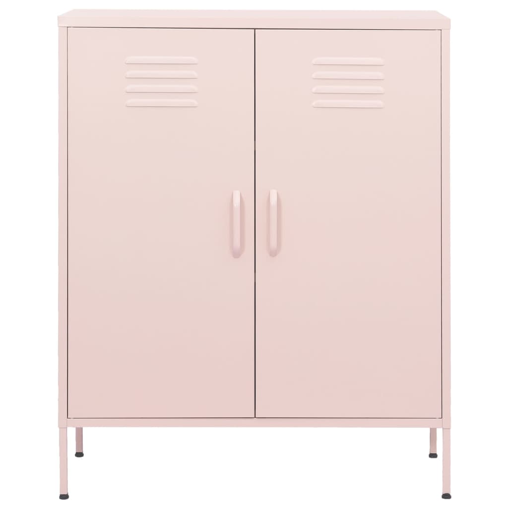 Armário de arrumação aço 80x35x101,5 cm rosa