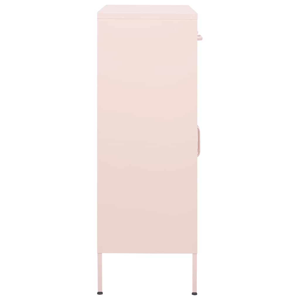 Armário de arrumação aço 80x35x101,5 cm rosa