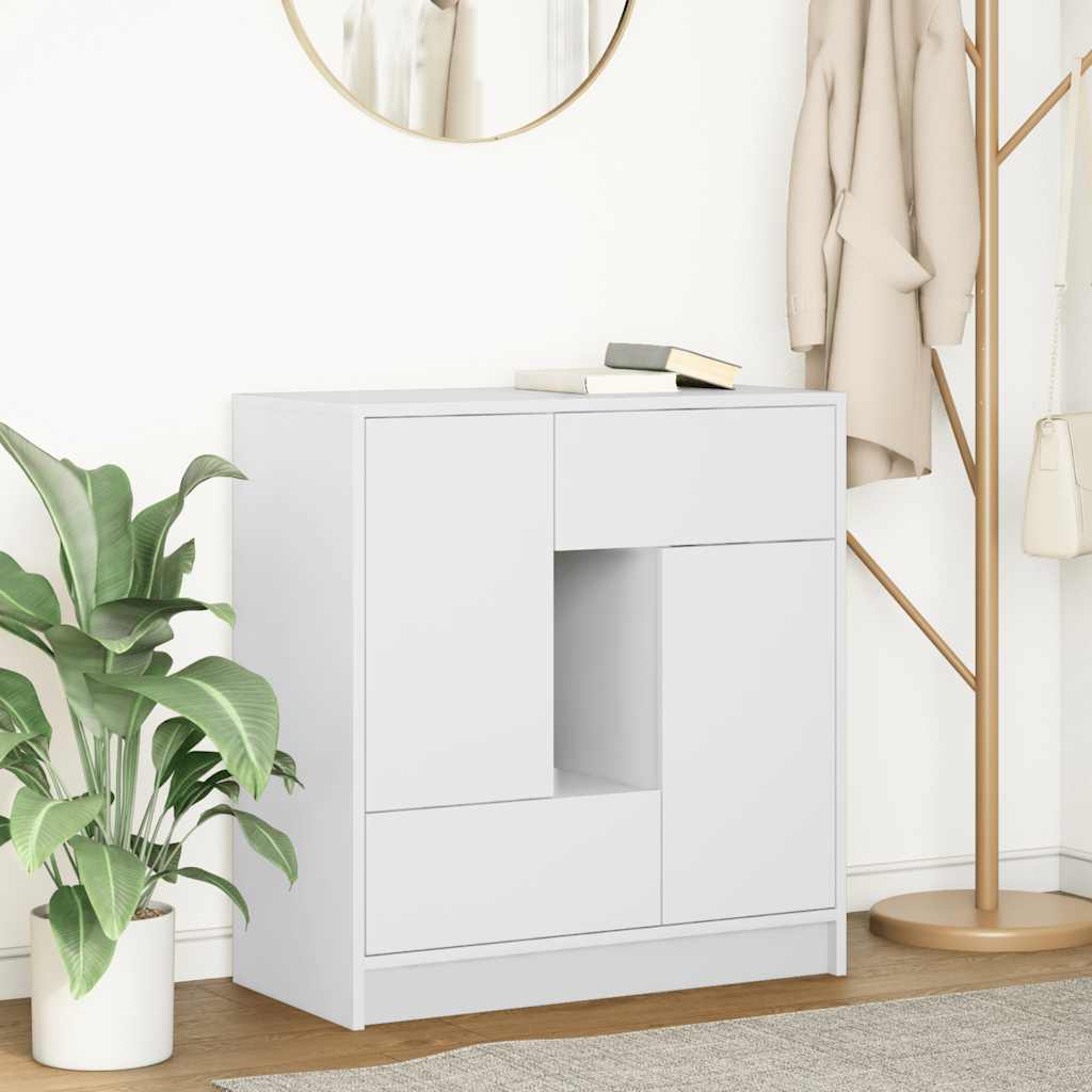 Aparador c/ gavetas e portas 70,5x34x74,5 cm branco