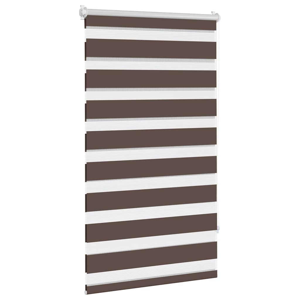 Cortina zebra 70,9x120 cm largura do tecido 66,7 cm café