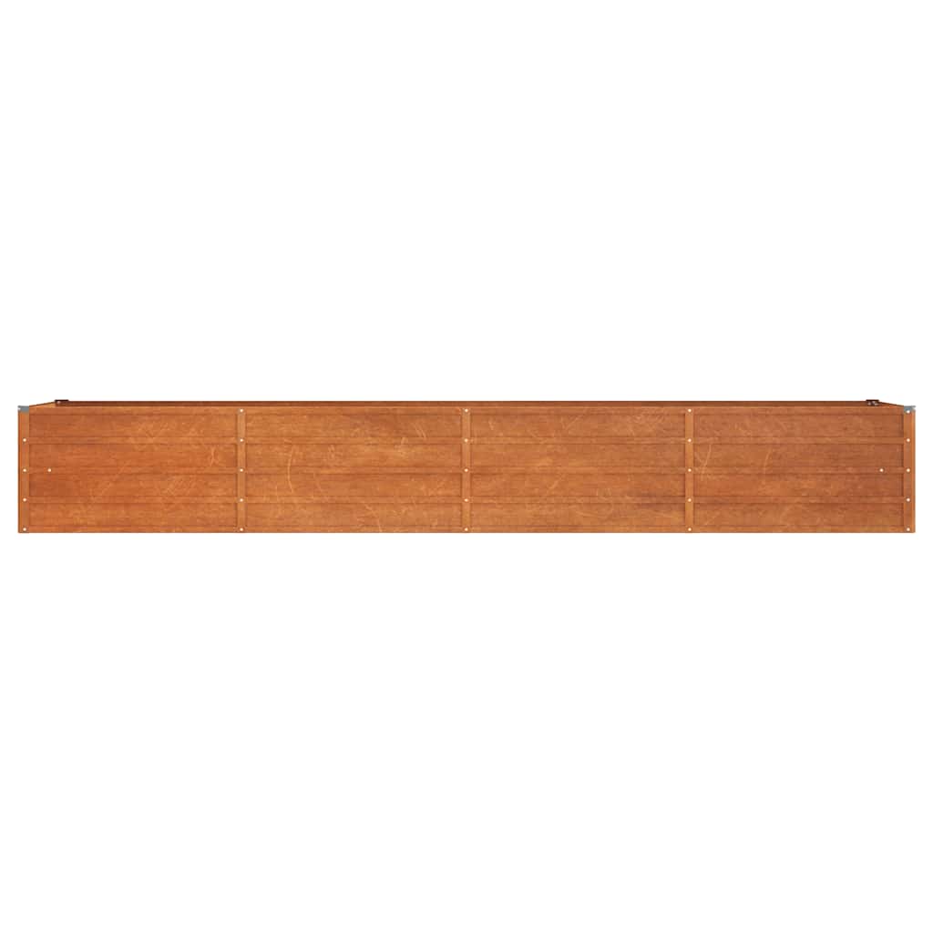 Canteiro de jardim 320x80x45 cm aço corten cor enferrujado