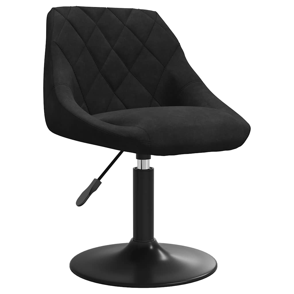 Cadeiras de jantar giratórias 2 pcs veludo preto