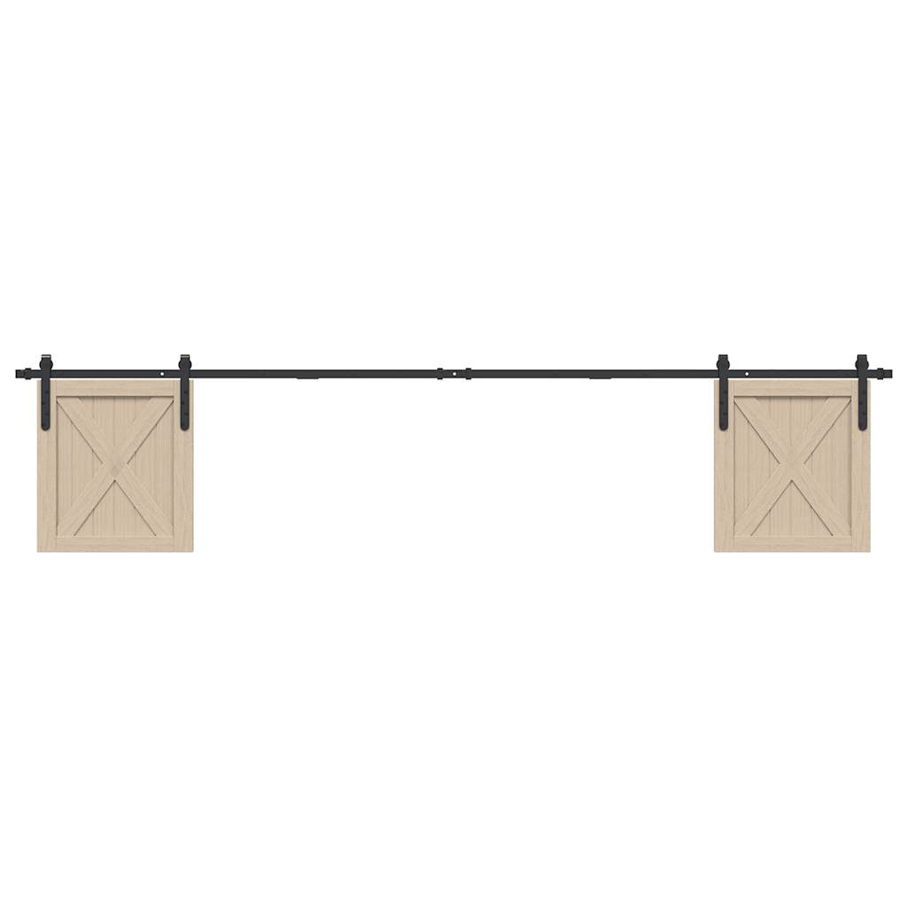 Kit para armário deslizante aço carbono 244 cm