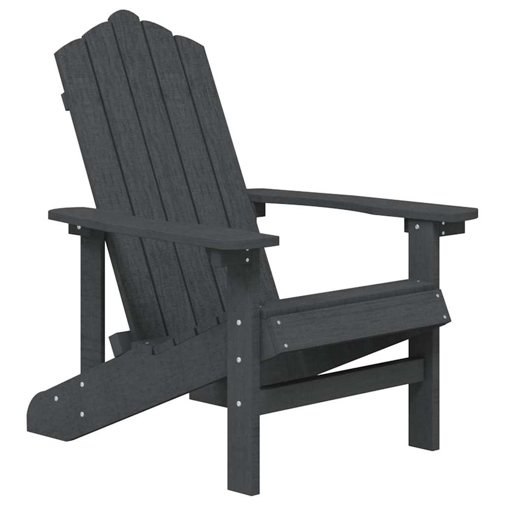 Cadeiras de jardim adirondack 2 pcs pead antracite