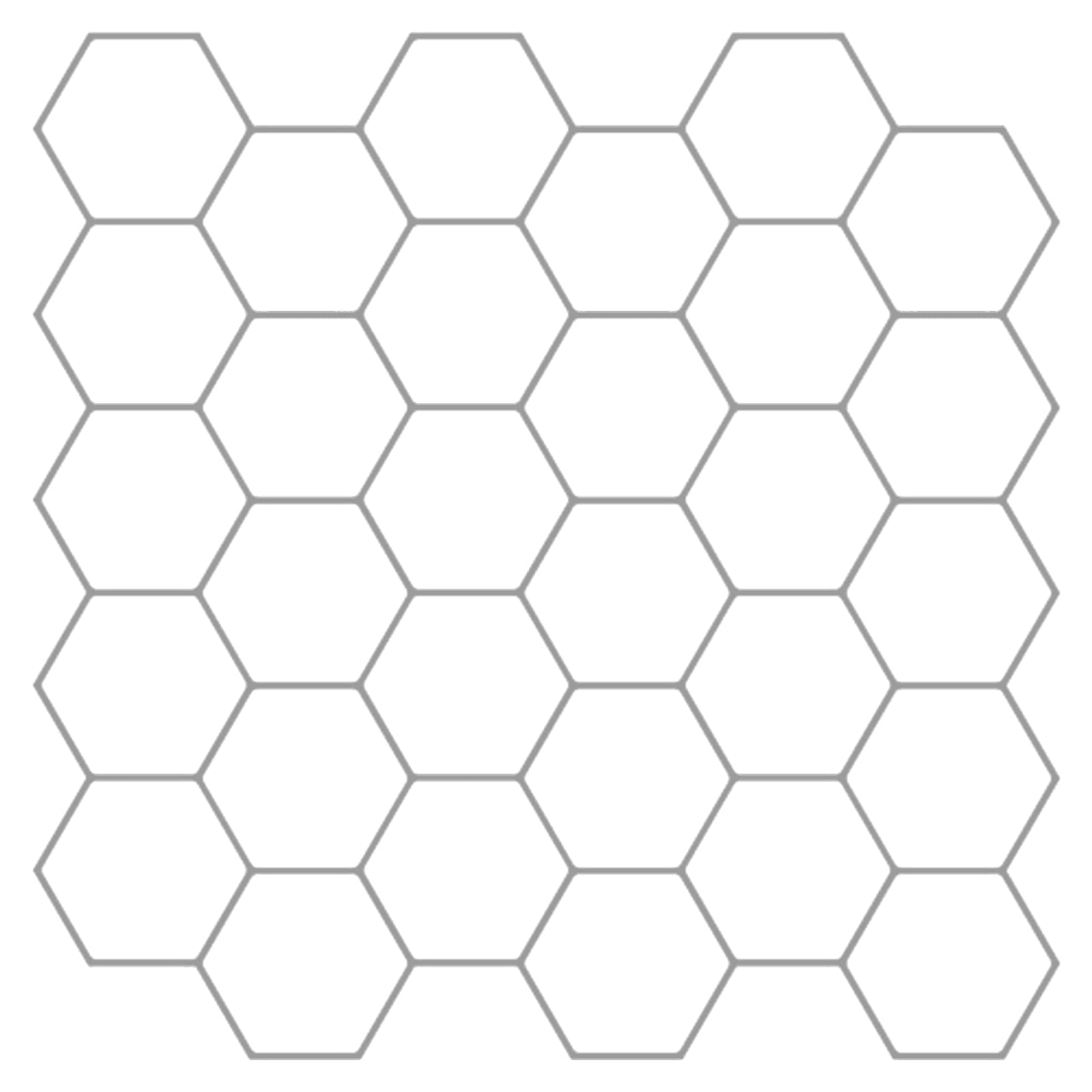 Azulejo hexagonal 50 unid. branco e cinza 30 x 30 cm