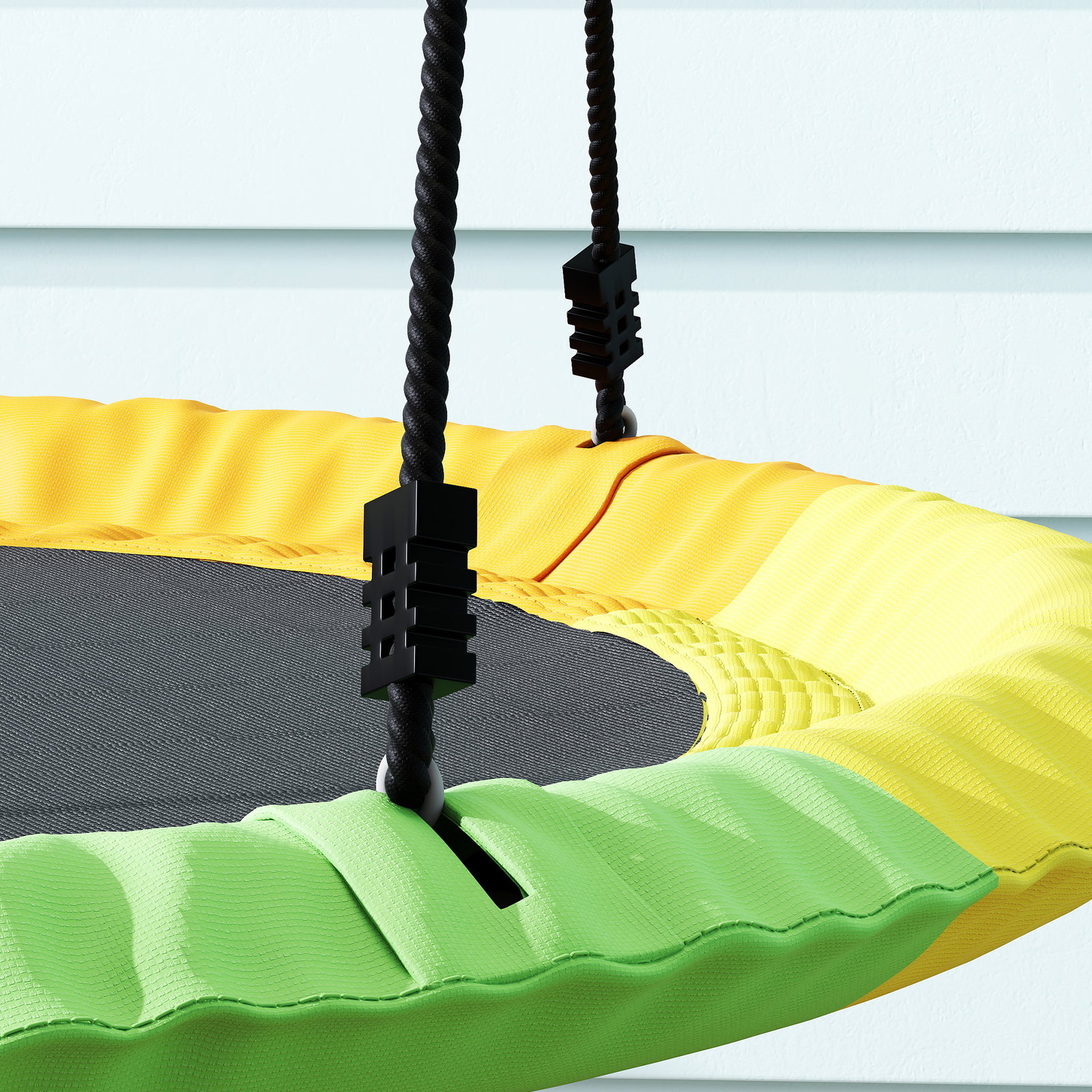 Baloiço ninho infantil ø120 cm altura ajustável baloiço redondo para bebés para árvores para 4 crianças de 3 a 8 anos multicolor