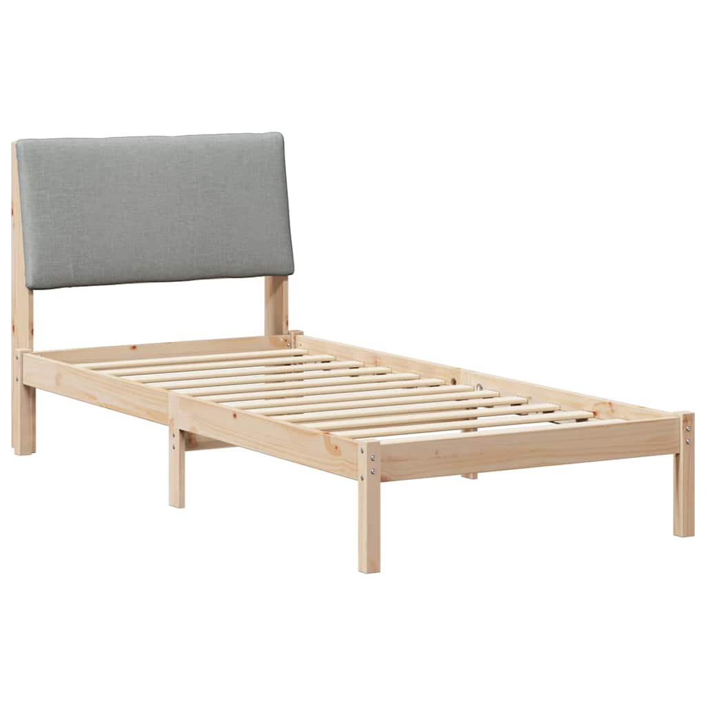 Estrutura da cama marrom e cinza claro 100 x 200 cm