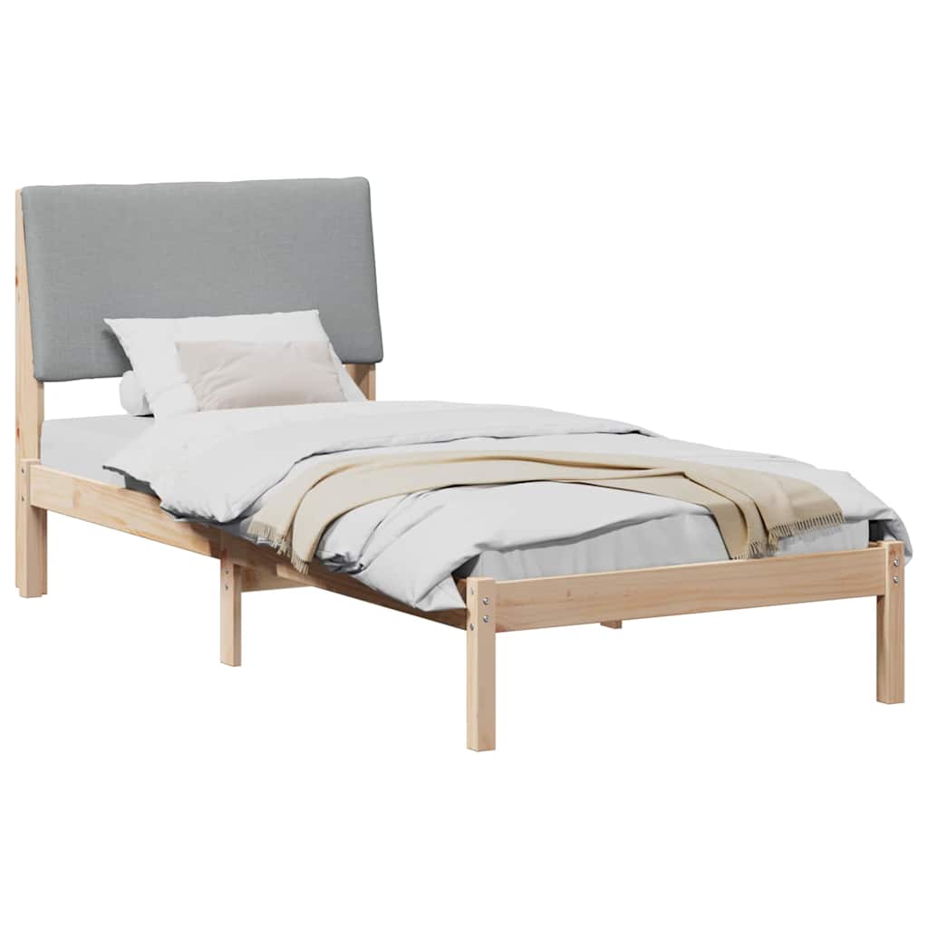Estrutura da cama marrom e cinza claro 100 x 200 cm