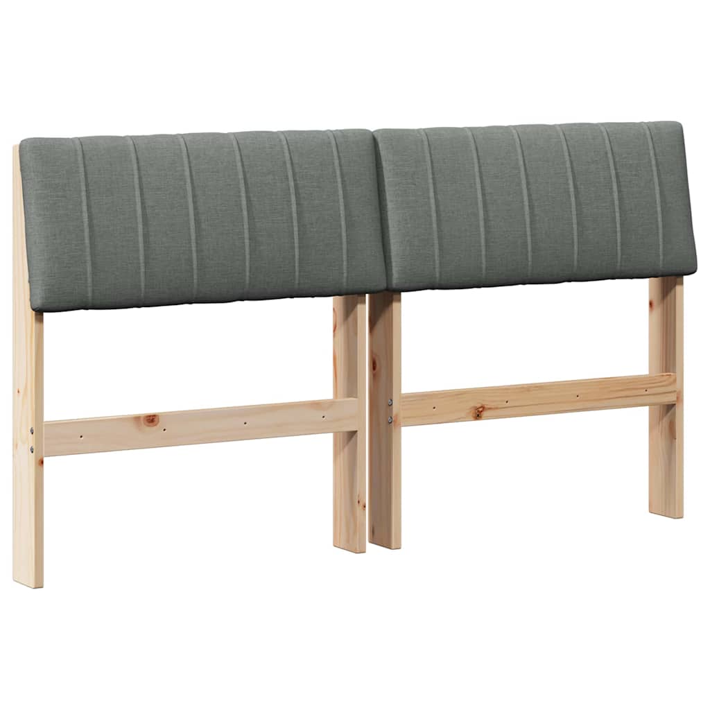 Cabeceira estofada cinza escuro 135 cm