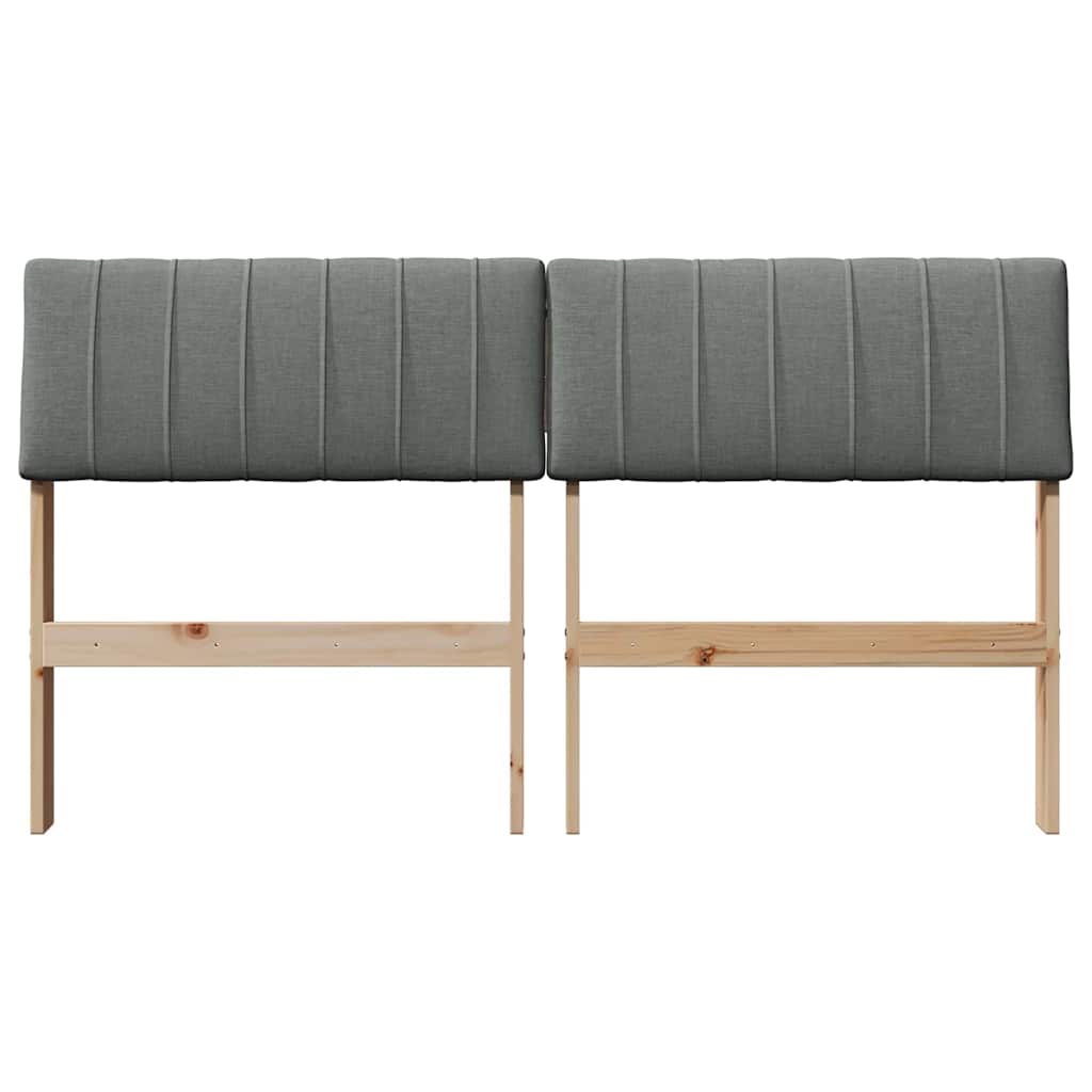 Cabeceira estofada cinza escuro 135 cm