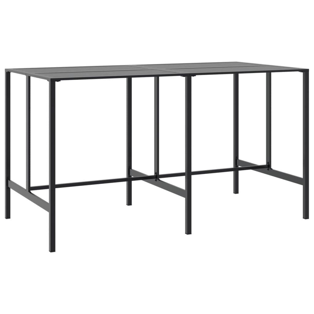 Conjunto de bar para jardim 11 pcs aço revestido a pó preto