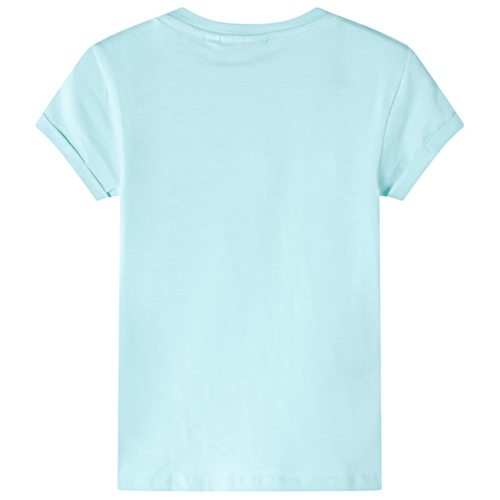 T-shirt de criança ciano-claro 116