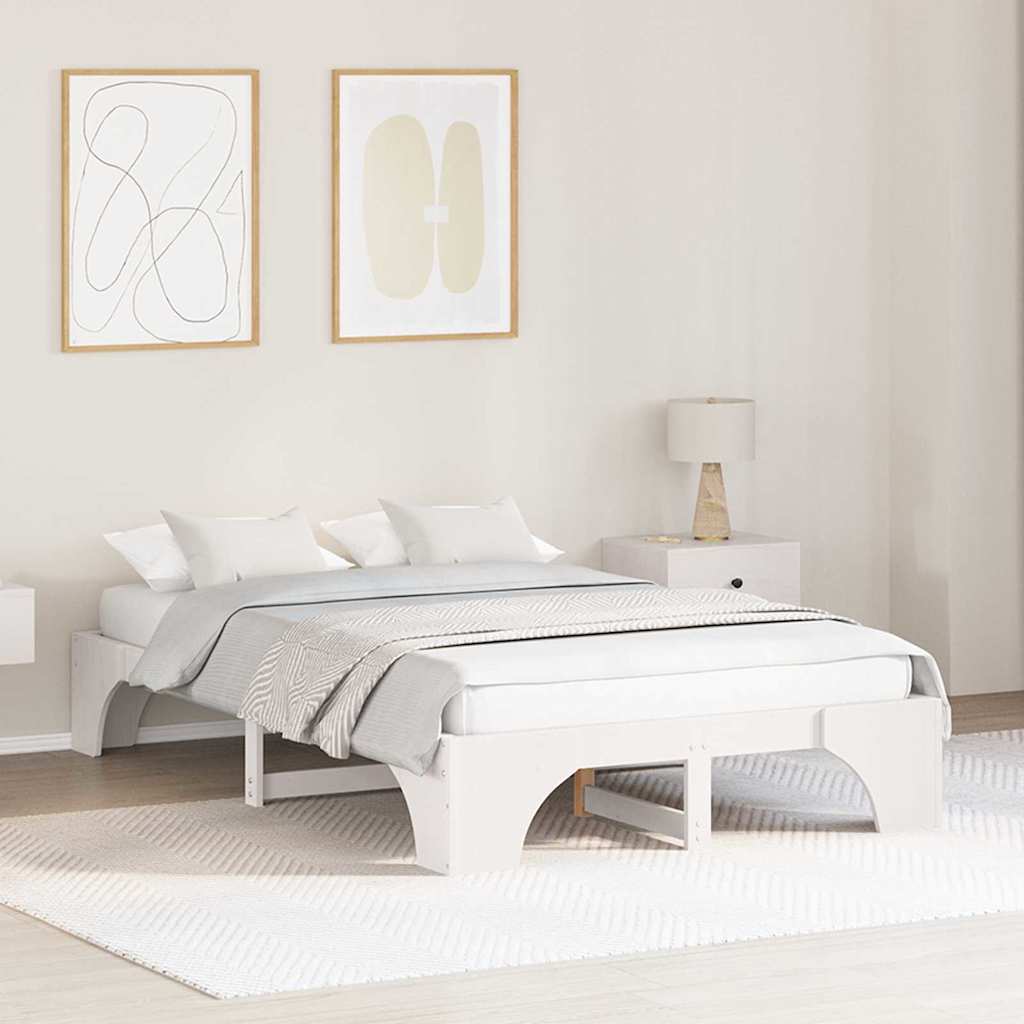 Estrutura da cama branco 140 x 190 cm