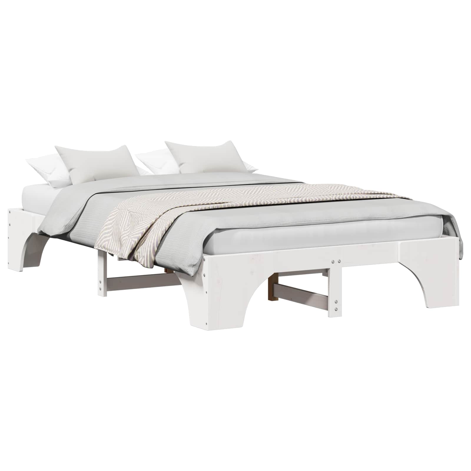 Estrutura da cama branco 140 x 190 cm