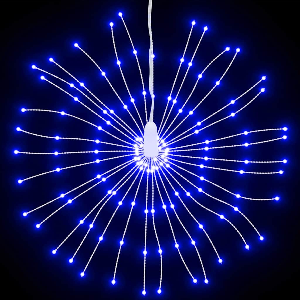 Iluminação estrelar p/ natal 140 luzes LED 17 cm azul