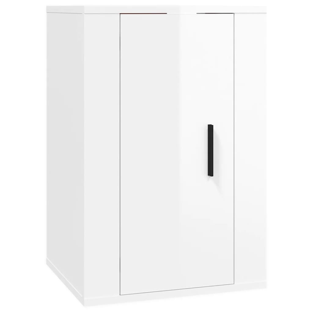 Móvel de TV de parede 40x34,5x60 cm branco brilhante