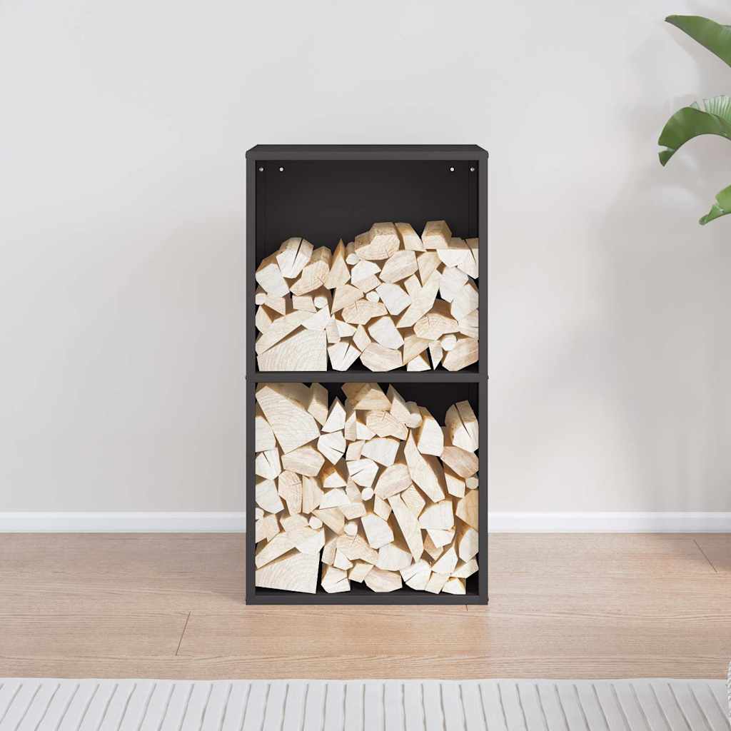 Suporte para lenha 40x30x75 cm aço laminado a frio preto