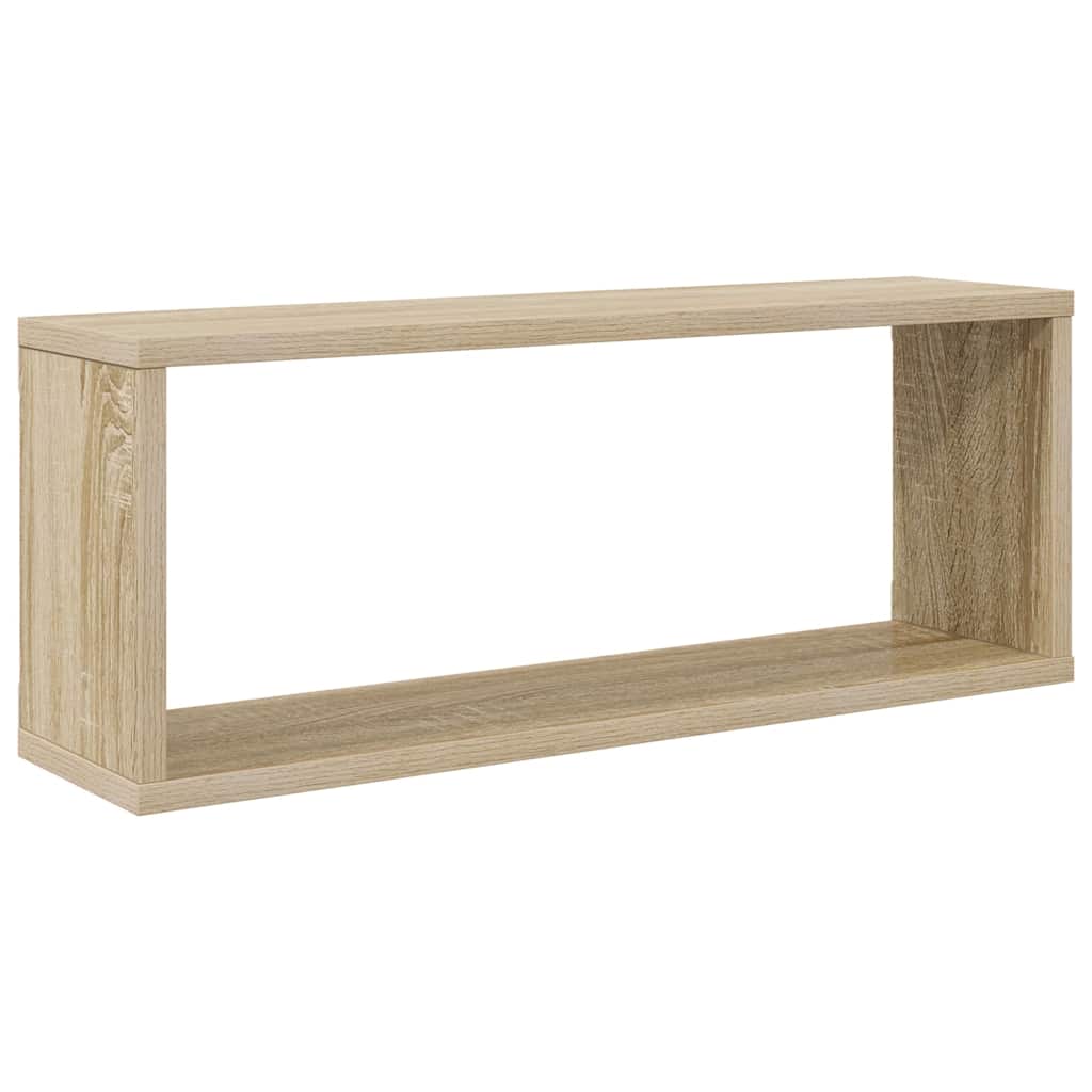 Prateleiras parede forma de cubo 6 pcs carvalho sonoma