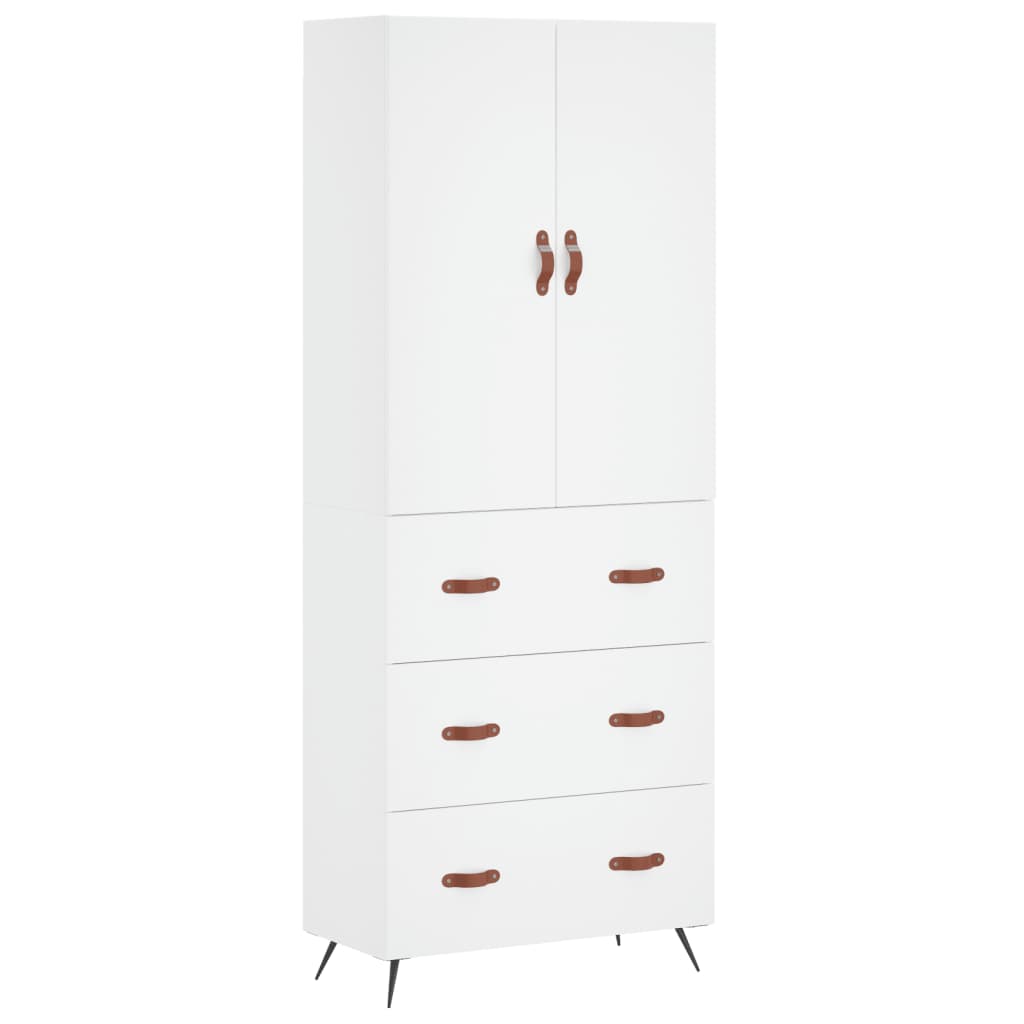 Armário alto 69,5x34x180 cm derivados de madeira branco