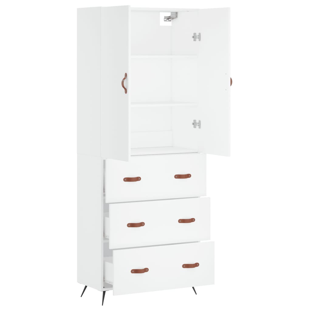 Armário alto 69,5x34x180 cm derivados de madeira branco